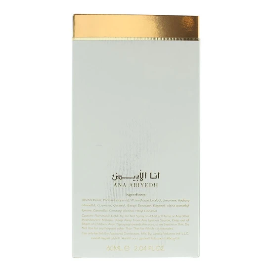 Lattafa Ana Abiyedh Poudree Eau De Parfum 60ml