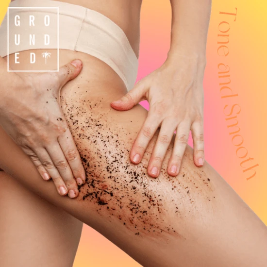 Grounded Body Mango & Papaya Coffee Scrub For Dry Skin 200g