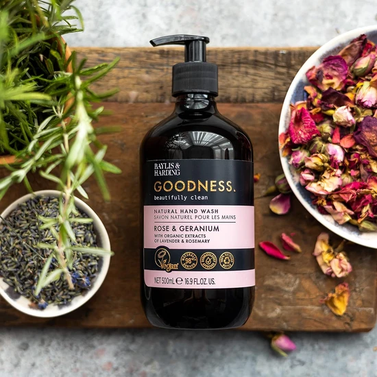 Baylis & Harding Goodness Rose & Geranium Natural Hand Wash 500ml