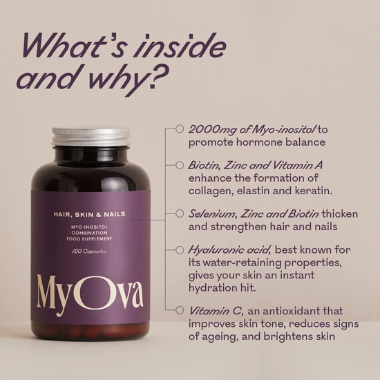 MyOva Hair, Skin, & Nails Capsules 120 Capsules