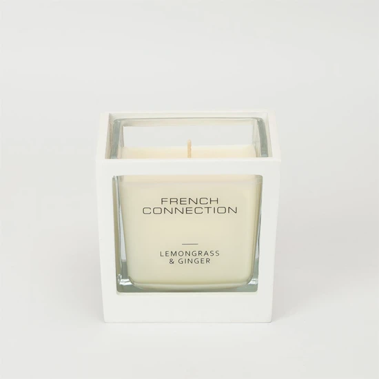 French Connection Wooden Collection Lemongrass & Ginger Candle 200g