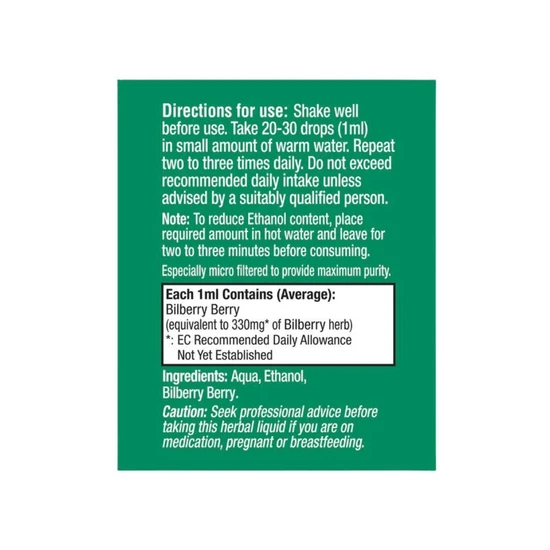 Health Aid Bilberry Liquid 50ml
