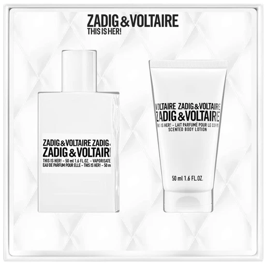 Zadig & Voltaire This Is Her! Eau De Parfum 50ml Gift Set 50ml Eau De Parfum & 50ml Body Lotion
