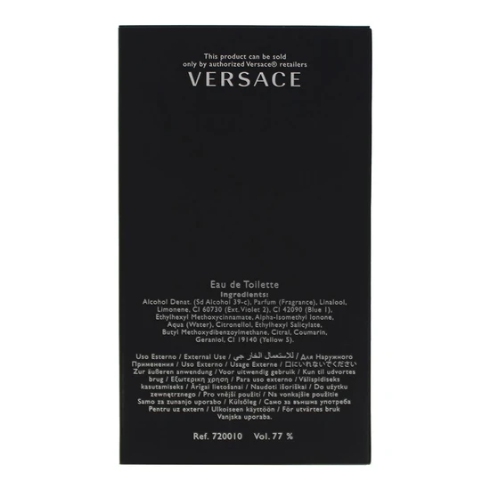 Versace Pour Homme Eau De Toilette 100ml