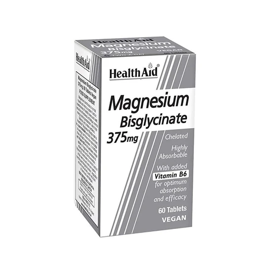 Health Aid Magnesium Bisglycinate 375mg Tablets 60 Tablets
