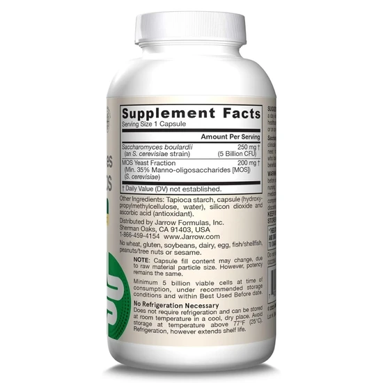 Jarrow Formulas Saccharomyces Boulardii + MOS 90 Veg Caps