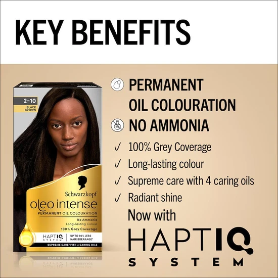 Schwarzkopf Oleo Intense Permanent Oil Colouration 2 10 Black Brown