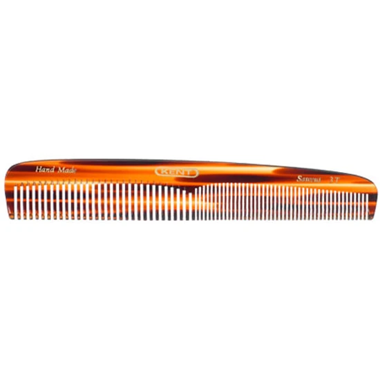 Kent Brushes Handmade Tortoiseshell Effect Fine Pocket Comb 3T