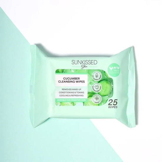 Sunkissed Skin Cucumber Cleansing Wipes 25 Pieces