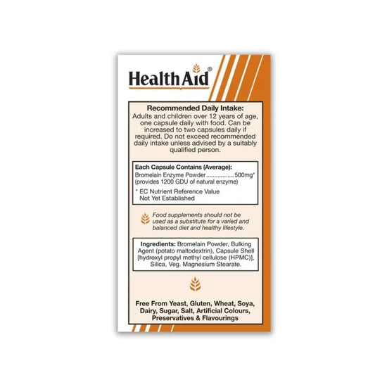 Health Aid Bromelain 500mg 30 Vegicaps