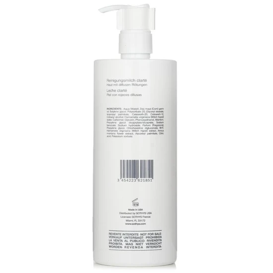 Sothys Clarity Cleansing Milk For Skin With Fragile Capillaries 500ml