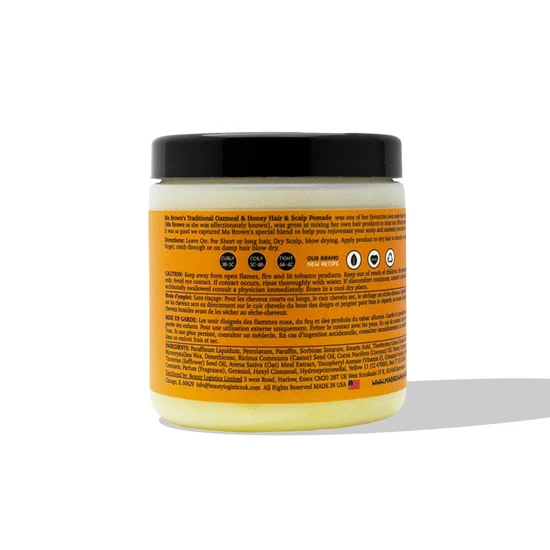 Ma Browns Hair & Scalp Pomade With Oatmeal & Honey 226 g
