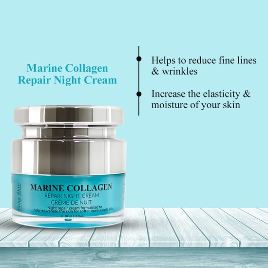 Erth Skin London Marine Collagen Night Cream + Marine Collagen Night Repair Serum 50ml + 30ml