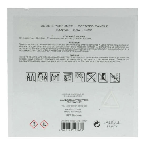 Lalique Santal Goa India Candle 600g