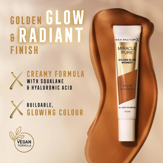 Max Factor Miracle Pure Golden Glow Bronzer 001 Light-To-Medium
