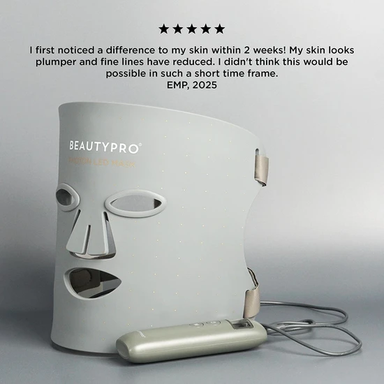 BeautyPro Photon LED Light Therapy Facial Mask Grey