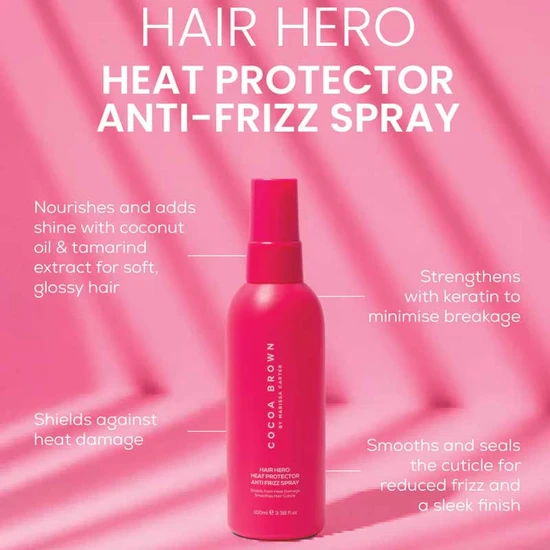 Cocoa Brown Hair Hero Heat Protector Anti-Frizz Spray 100ml