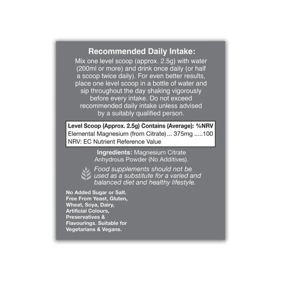 Health Aid Magnesium Citrate Powder 200g