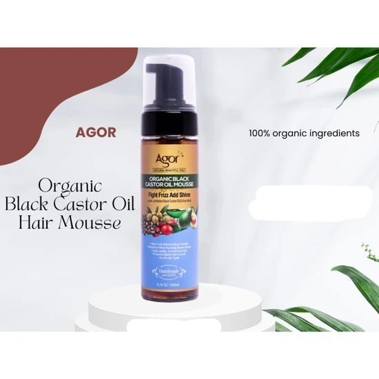 Agor Organic Black Castor Oil Mousse 200ml