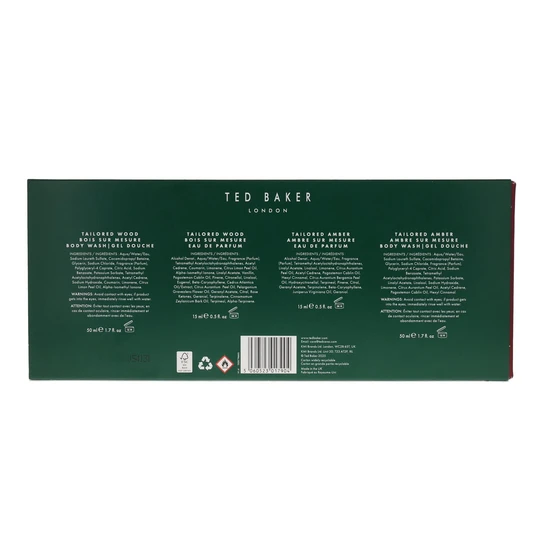 Ted Baker Tailored Collection Gift Set 2x 15ml EDP + 2x 50ml Body Wash