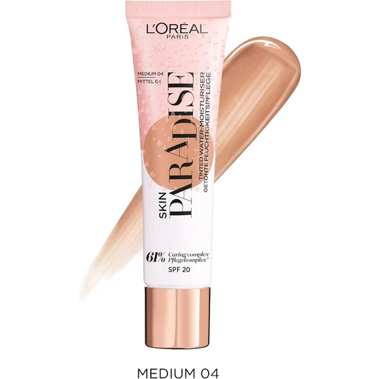 L'Oreal Paris Skin Paradise Tinted Moisturiser Foundation 04 Medium