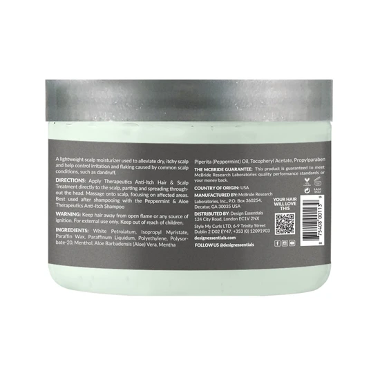 Design Essentials Design Peppermint & Aloe Therapeutics Anti Itch Hair & Scalp Treatment 120g