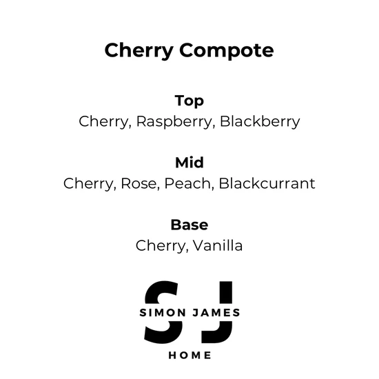 Simon James Home Cherry Compote Handmade Soy Wax Candle
