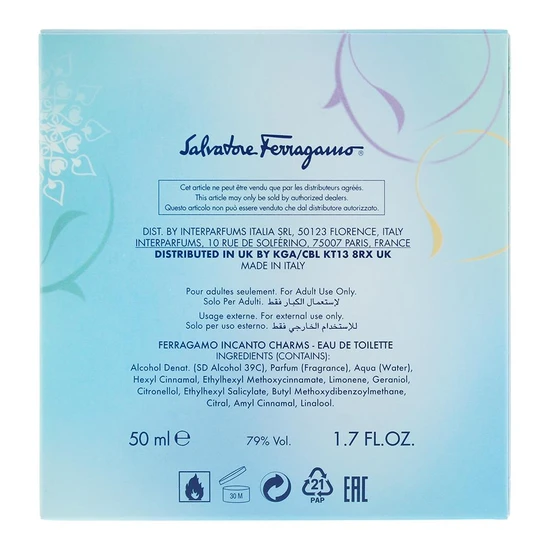 Salvatore Ferragamo Incanto Charms Eau De Toilette 50ml