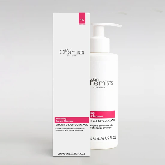skinChemists Balancing Vitamin C & Glycolic Acid Cream Cleanser 200ml