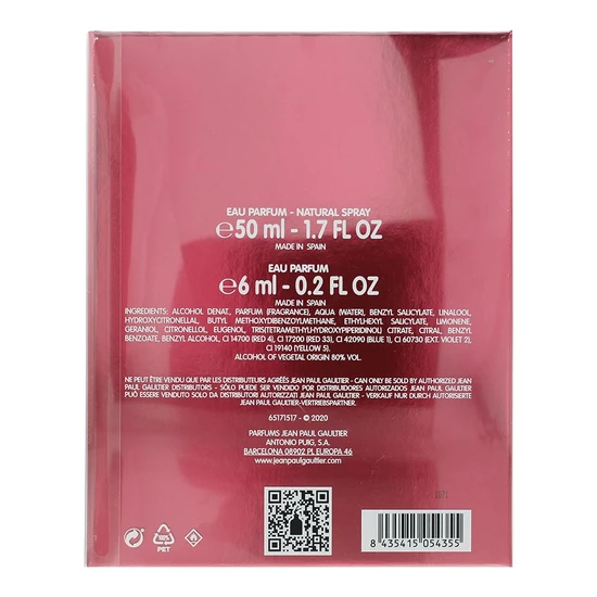 Jean Paul Gaultier So Scandal Eau De Parfum Gift Set 50ml + 6ml Mini