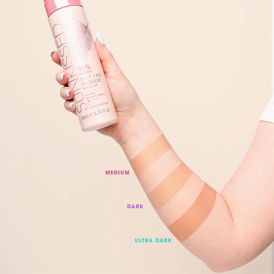 Sunkissed 95 Percent Natural Self Tan Mousse Ultra Dark