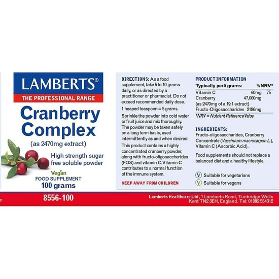 Lamberts Cranberry Complex 100g