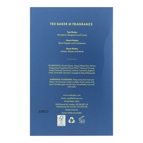 Ted Baker M Eau De Toilette 75ml