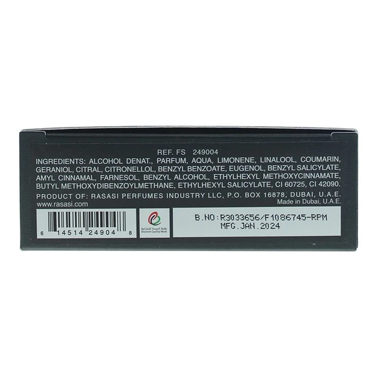 Rasasi Shuhrah Pour Homme Eau De Parfum 90ml