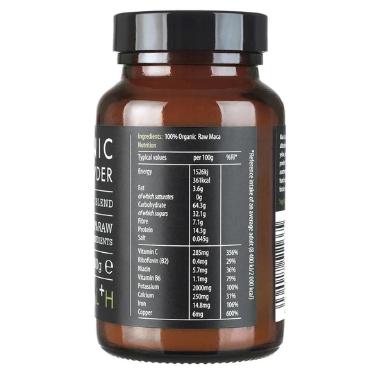 KIKI Health Organic Maca Powder Premium 4 Root Blend 100g