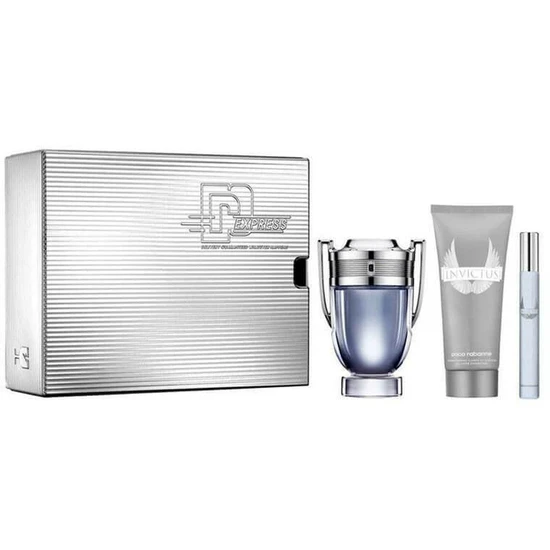 Paco Rabanne Invictus Gift Set 50ml Eau De Toilette + 10ml Eau De Toilette + 100ml Shower Gel