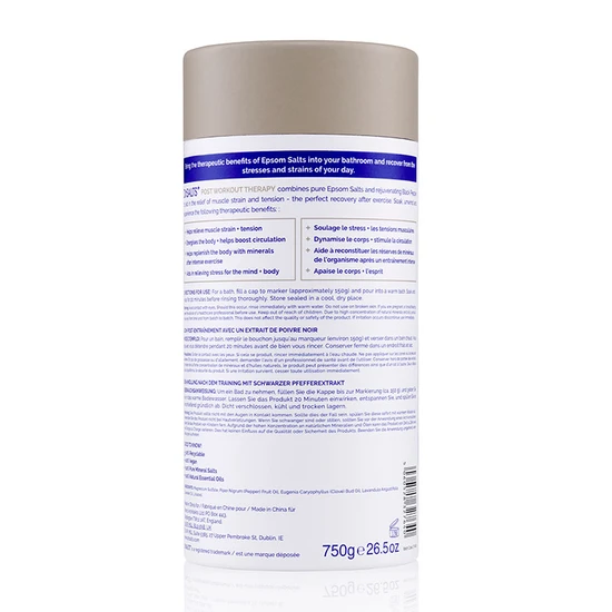 Dr. Salts+ Post Workout Therapy Epsom Bath Salts 750 g