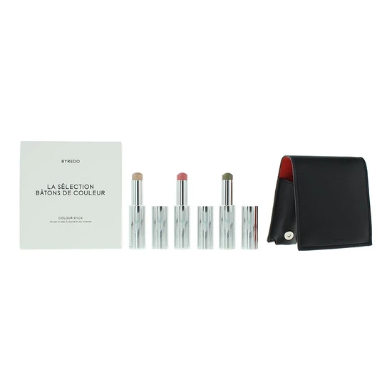Byredo Colour Stick Set With Leather Pouch Orange Solar Flare, Flower Play + Kumato 3 x 3.5g