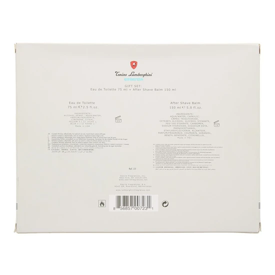 Lamborghini Essenza Gift Set 75ml Eau De Toilette + 150ml Aftershave Balm
