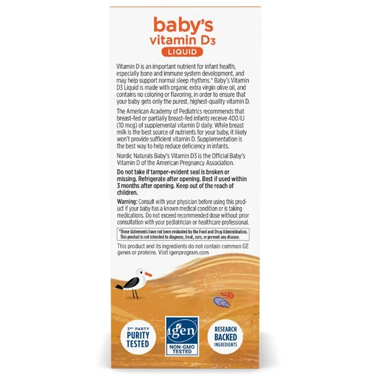 Nordic Naturals Baby's Vitamin D3 400iu 22.5ml