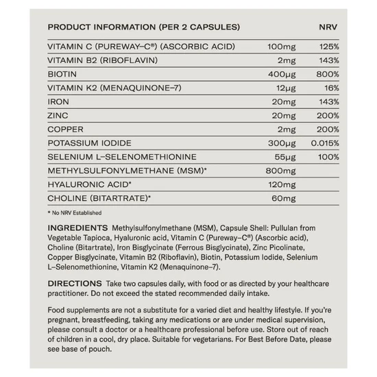 SOW Minerals Hair, Skin & Nails Capsules 60 Capsules