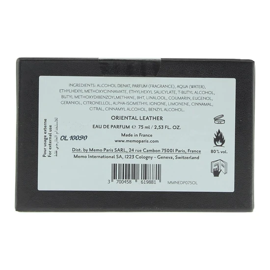 MEMO PARIS Oriental Leather Eau De Parfum 75ml