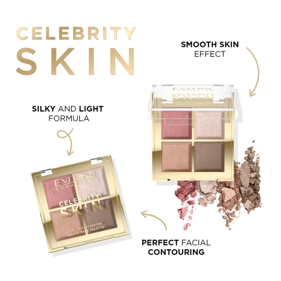 Eveline Celebrity Skin 4-in-1 Multitasking Baked Face Palette
