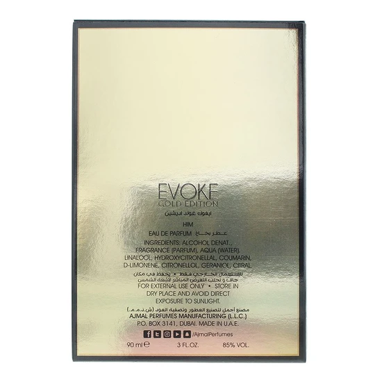 Ajmal Evoke Gold Edition For Men Eau De Parfum 90ml