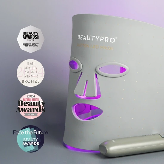 BeautyPro Photon LED Light Therapy Facial Mask Grey
