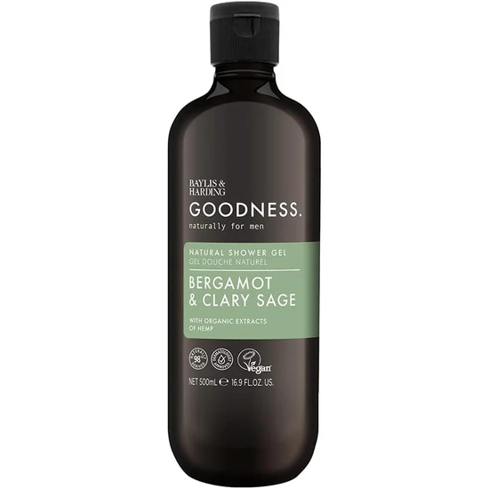 Baylis & Harding Goodness Men's Shower Gel Bergamot & Clary Sage 500ml