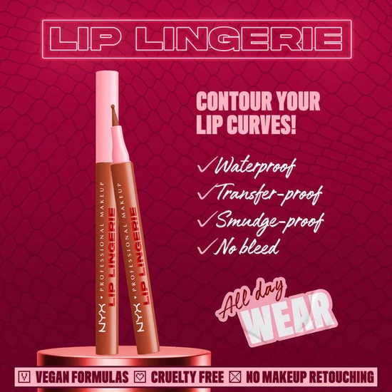 NYX Professional Makeup Lip Lingerie Lip Liner Stain 02 Naughty Nude