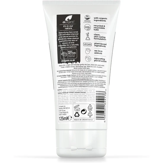 Dr. Organic Activated Charcoal Deep Cleansing Face Scrub 125ml