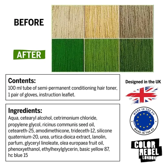 Color Rebel London Be Green Conditioning Hair Toner 100ml