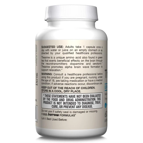 Jarrow Formulas Theanine 200mg Vegicaps 60 Vegicaps